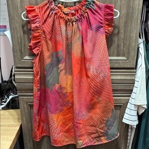 Ces Femme Multicolor Pleated Top